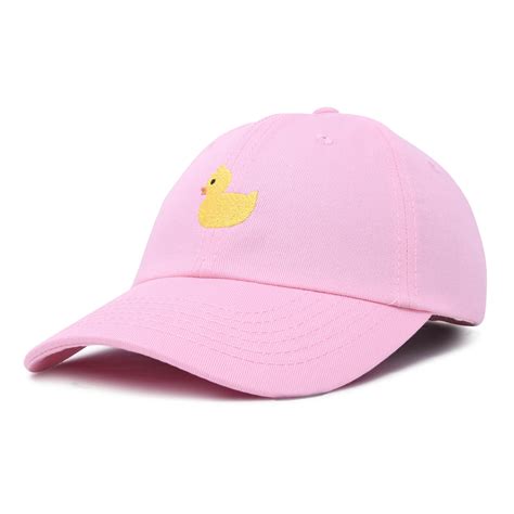 Dalix Cute Ducky Soft Baseball Cap Dad Hat In Light Pink