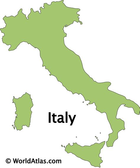 Italy Map Blank Outline Map Of Italy With Regions Coloring Page Free