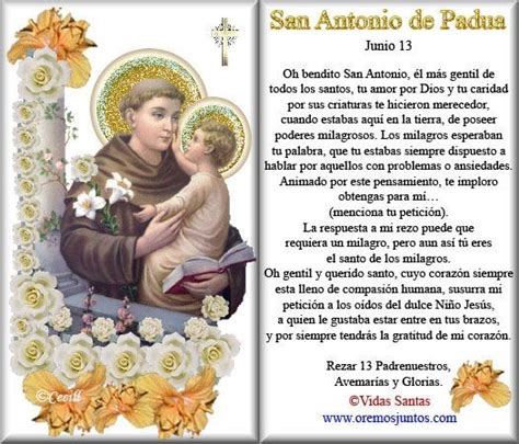Virgen MarÍa Ruega Por Nosotros Estampas Con Oraciones A San Antonio