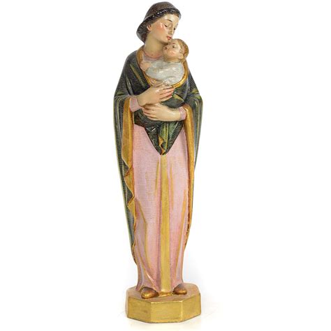Virgin Mary And Baby 30cm Wood Paste Special Decoration Online