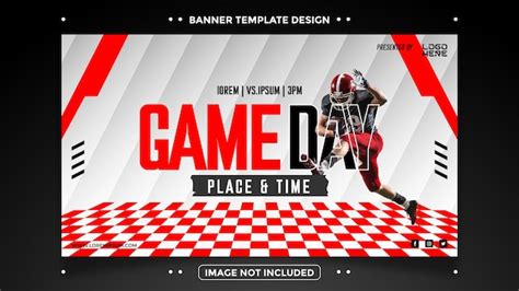 Premium Vector American Football Match Banner Web Template