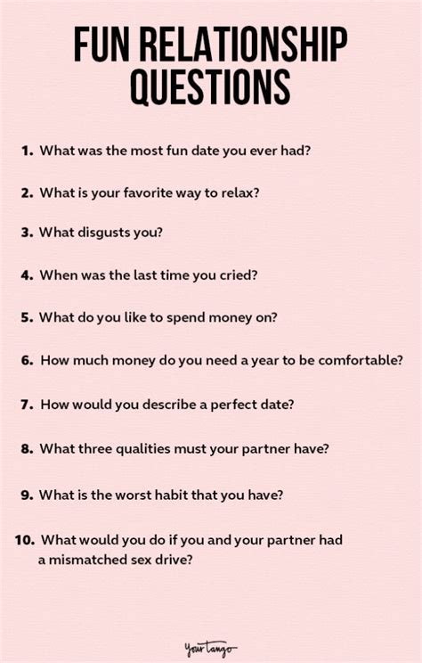 Relationship Questions To Deepen Your Special Bond Fun