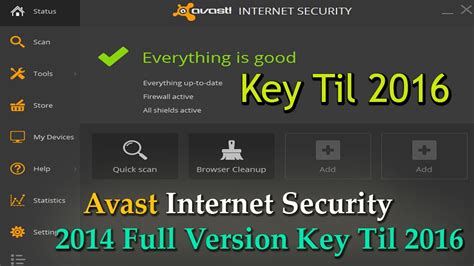 Now you can get avast free antivirus latest 2017 version for your pc. Avast Internet Security 2014 Full Version Key Til 2016 ...