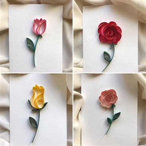 Quilling Roses Tutorial How To Make Paper Flowers Rose Etsy