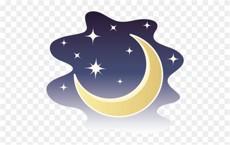 Sleeping Moon And Stars In The Night Sky Clip Art Collection Clipart