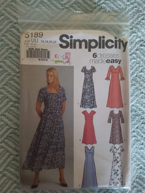 Simplicity Dresses Dress Sewing Patterns Dressmaking Paper Etsy