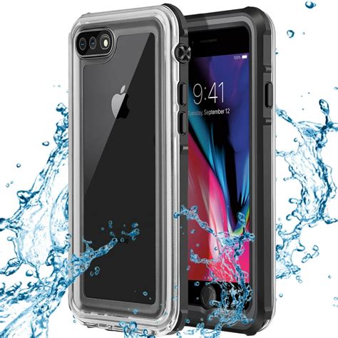 Iphone 8 Plus Iphone 7 Plus Waterproof Case Black Ip68 Underwater
