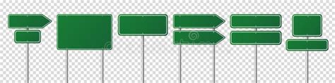 Road Traffic Signs Set Blank Board With Place For Text Mockup