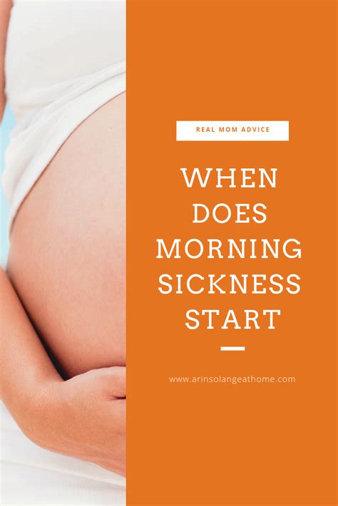 And there is some hard data to back it up: Real Moms talk about When Does Morning Sickness Start ...