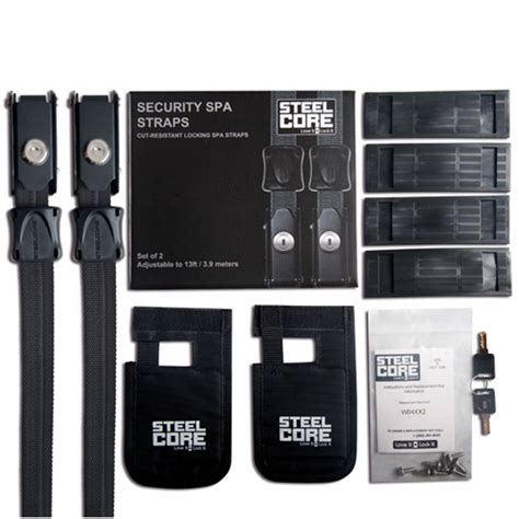 Steelcore Spa Hot Tub Security Straps Black Home Improvement