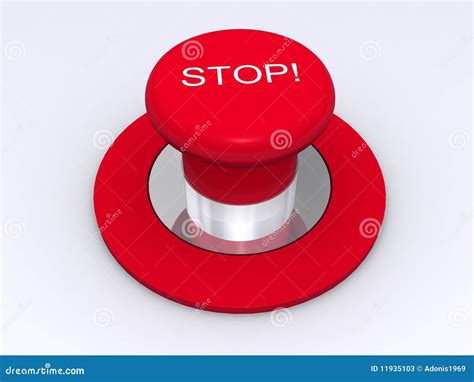 Red Stop Button Stock Photos Image 11935103