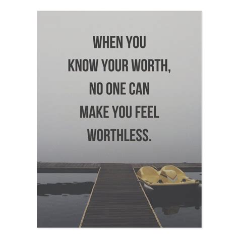 Know Your Worth Quote Postcard Your Worth Quotes Know