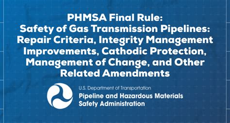 Phmsa Final Rule Safety Of Gas Transmission Pipelines Published