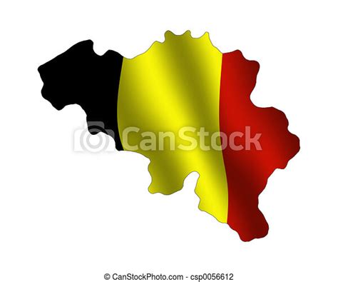 Clip Art of Belgium - Map of Belgium filled with its waving flag csp0056612 - Search Clipart ...