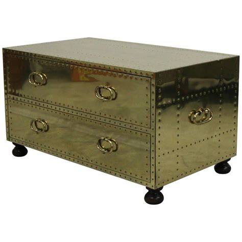 Whether you're an actual coffee drinker or not, the coffee table has a dominant role in any living room. Vintage Brass Two-Drawer Chest Coffee Table Made in Spain ...