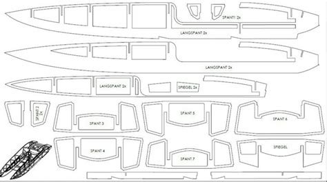 Rc Catamaran Boat Parts Blueprint Boat Building Plans Boat Plans