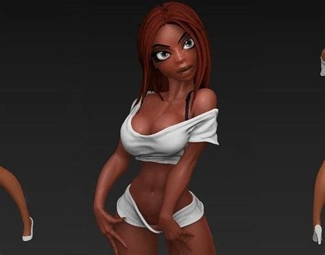 Sexy Toon Girl 3D Model 3D Printable CGTrader