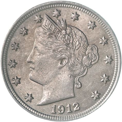 1912 Liberty V Nickel Uncirculated Us Coin Daves Collectible Coins