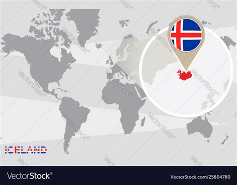 Iceland On A World Map