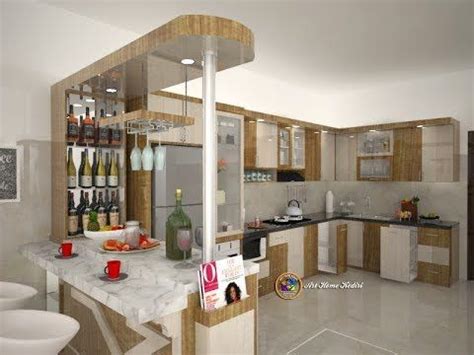 Karena dengan hadirnya kitchen set yang kitchen set aluminium ini dilengkapi meja makan model mini bar berbahan kayu dengan desain modern, lengkap dengan kursi metal dan pencahayaan yang cantik. Desain Interior Kitchen set dengan meja mini bar minimalis ...