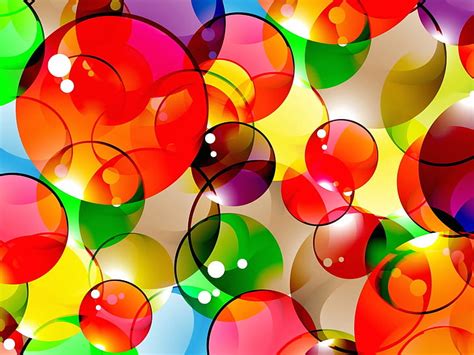 Hd Wallpaper Colorful Abstract Background Bubbles Circles Red Green