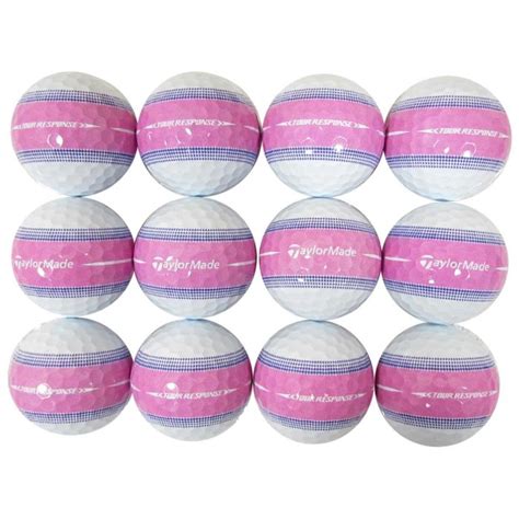 Buy Taylormade Tour Response Pink Stripe 12 Pack Bagged Golf Balls Golf Discount