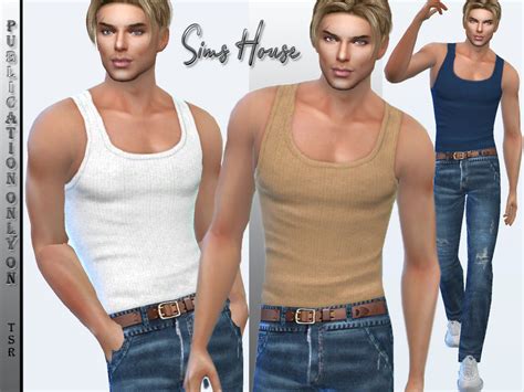 Mens T Shirt Tucked In By Sims House From Tsr Sims 4 Downloads