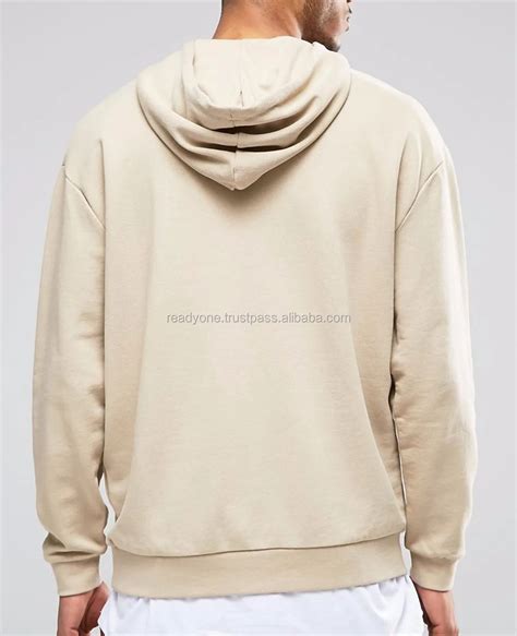 High Quality Custom Short Sleeves Beige Colour Gym Pullover Men Hoodie