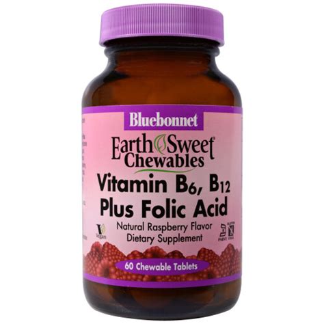 Bluebonnet Nutrition Earthsweet Chewables Vitamin B6 B12 Plus Folic
