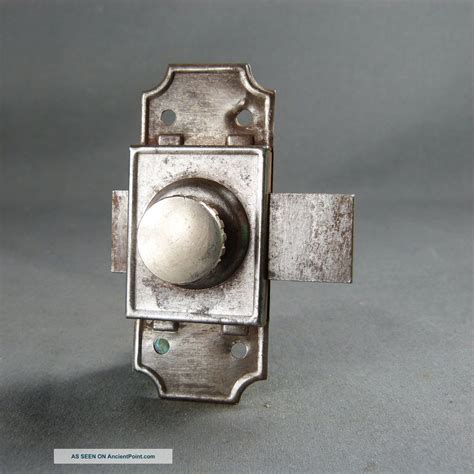 Antique French Vintage Iron And Aluminium Slide Bolt Latch Lock Door