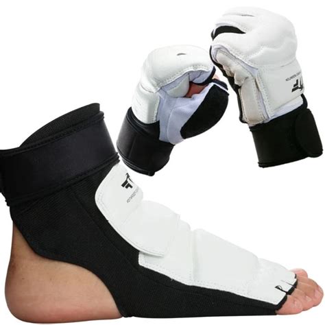 Half Finger Taekwondo Hand Gloves Foot Guard Tkd Protectors Fighting