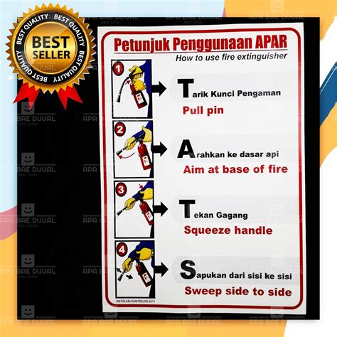 Jual Stiker Sticker Cara Penggunaan Apar Pemadam Kebakaran Shopee