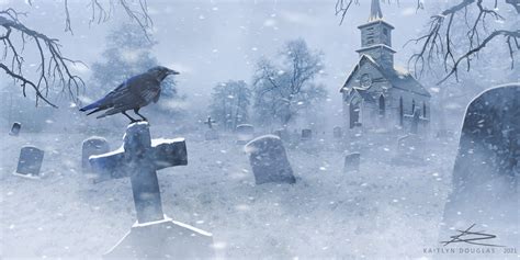 Artstation Snowy Graveyard