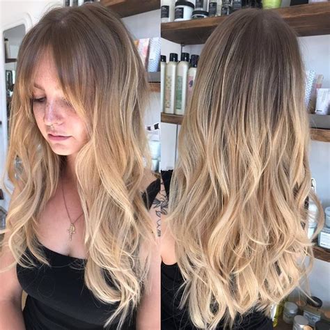 Creamy Blonde Ombre Balayage Dip Dye By Megan Finished With A
