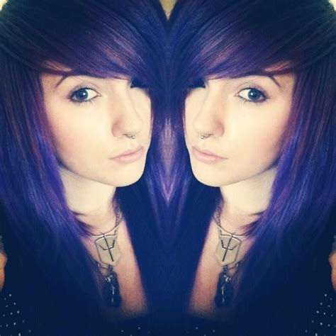 Leda Muir Leda Muir Purple Hair Emo Hair