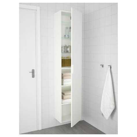 Ikea's versatile selection features options for bathrooms of every size and design including everything from linen cabinets to shelf units, storage mirrors to bathroom carts. GODMORGON High cabinet, white, 15 3/4x12 5/8x75 5/8" - IKEA