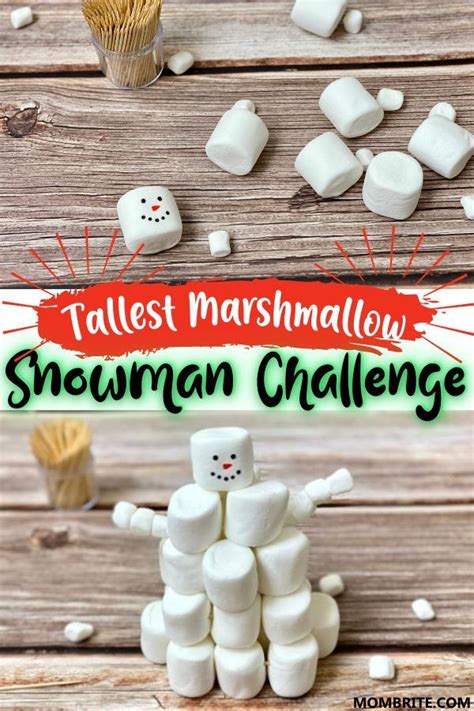Build The Tallest Marshmallow Snowman Fun Winter Stem Challenge