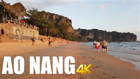 Ao Nang Beach Sunset Walk Thailand 4k 60fps Youtube