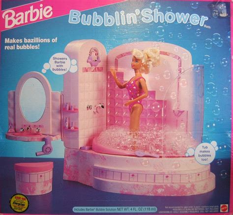 Barbie Bubblin Shower Bath Playset Sprays Real Bubbles 1992 Speelgoed Herinneringen