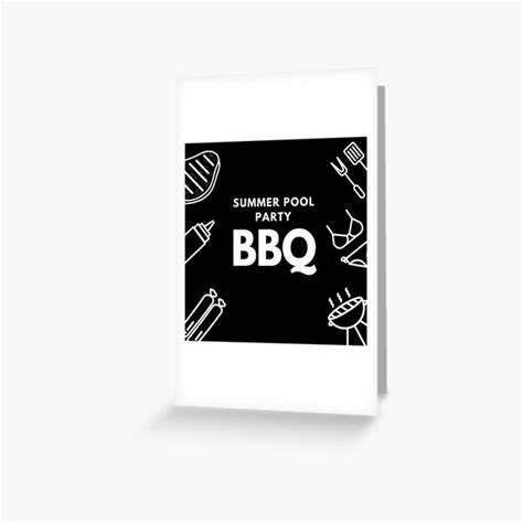 Summer Pool Party Bbq Greeting Card For Sale By Itsme K13 Redbubble