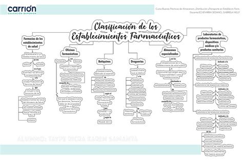 Clasificación de Establecimientos farmacéuticos mapa conceptual uDocz
