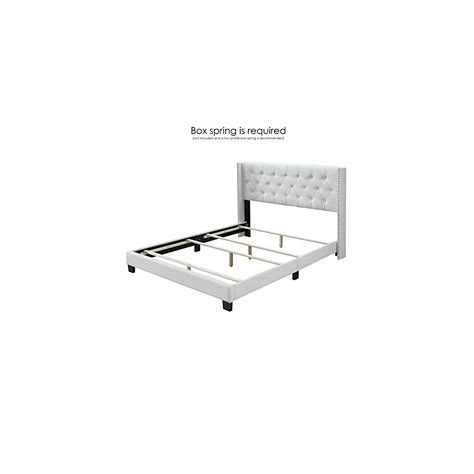 Buy Dg Casa Bardy Upholstered Panel Bed Frame With Diamond Button