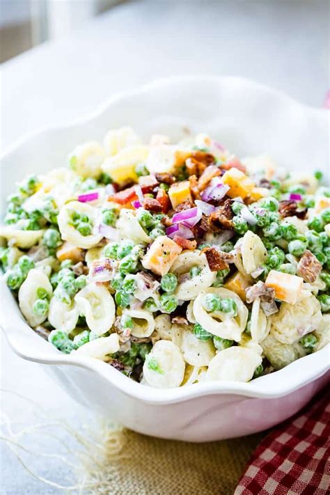 Ina garten s summer pasta salad jen lemon dill shrimp orzo salad gluten pesto pasta salad with peas and sundried tomato pasta salad ina garten s. Easy Southern English Pea Pasta Salad + Video - Oh Sweet ...