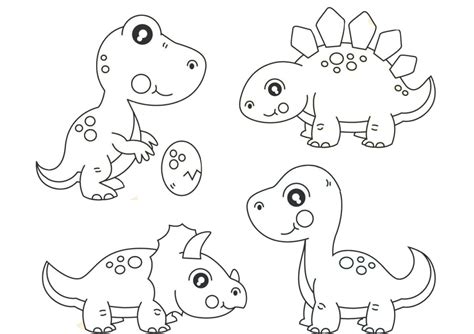 After that, print out the image above, from your computer. Cute Baby Dinosaurs Coloring Pages Print and Color Dinos ...