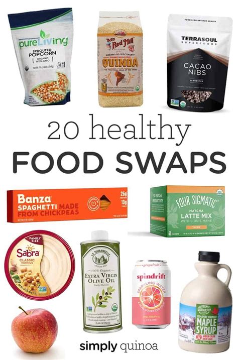 20 Healthy Food Swaps For All Your Favorites Simply Quinoa In 2021