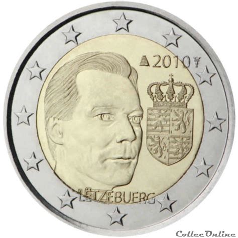 2 Euro Luxembourg 2010 Monedas Euros Luxemburgo Cualidades Vf