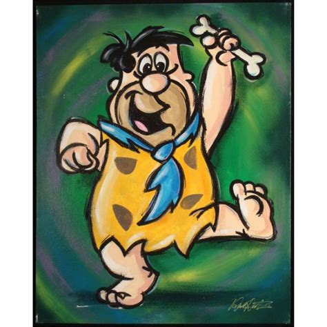 Duerrstein Fred Flintstone Original Art Painting