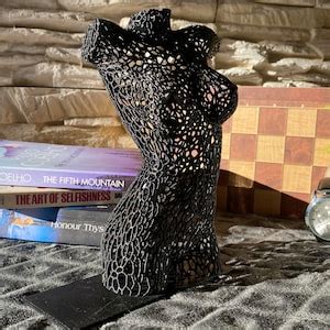 Female Torso Wireframe Bookend D Printed Etsy