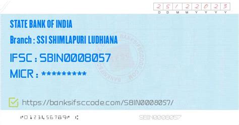 State Bank Of India Ssi Shimlapuri Ludhiana Branch Ifsc Code Ludhiana