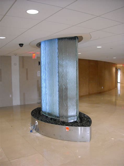 Custom Water Feature With Slump Glass By Bluworld